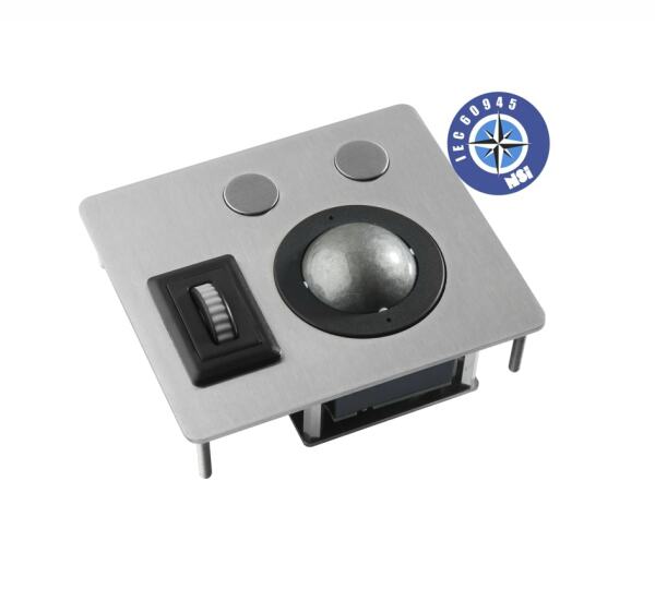 IEC60945 COMPACT IP68 TRACKBALL WITH SCROLL WHEEL